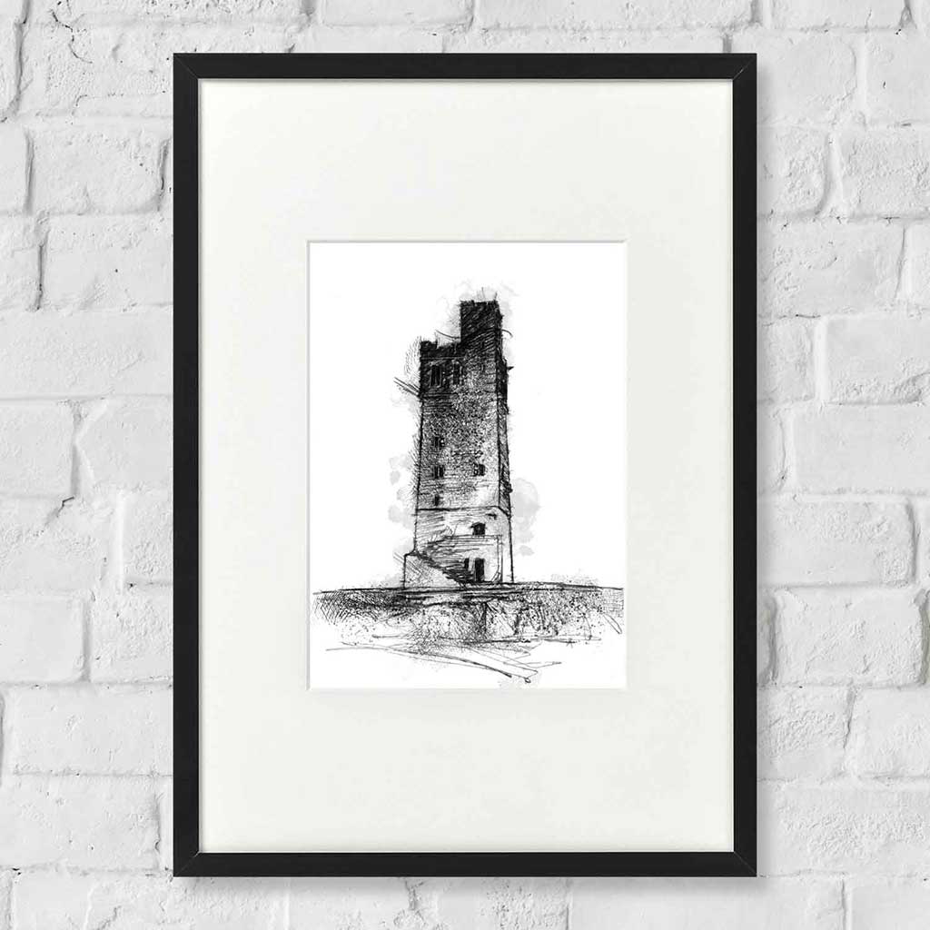 Castle hill Almondbury sketch SeanBriggs